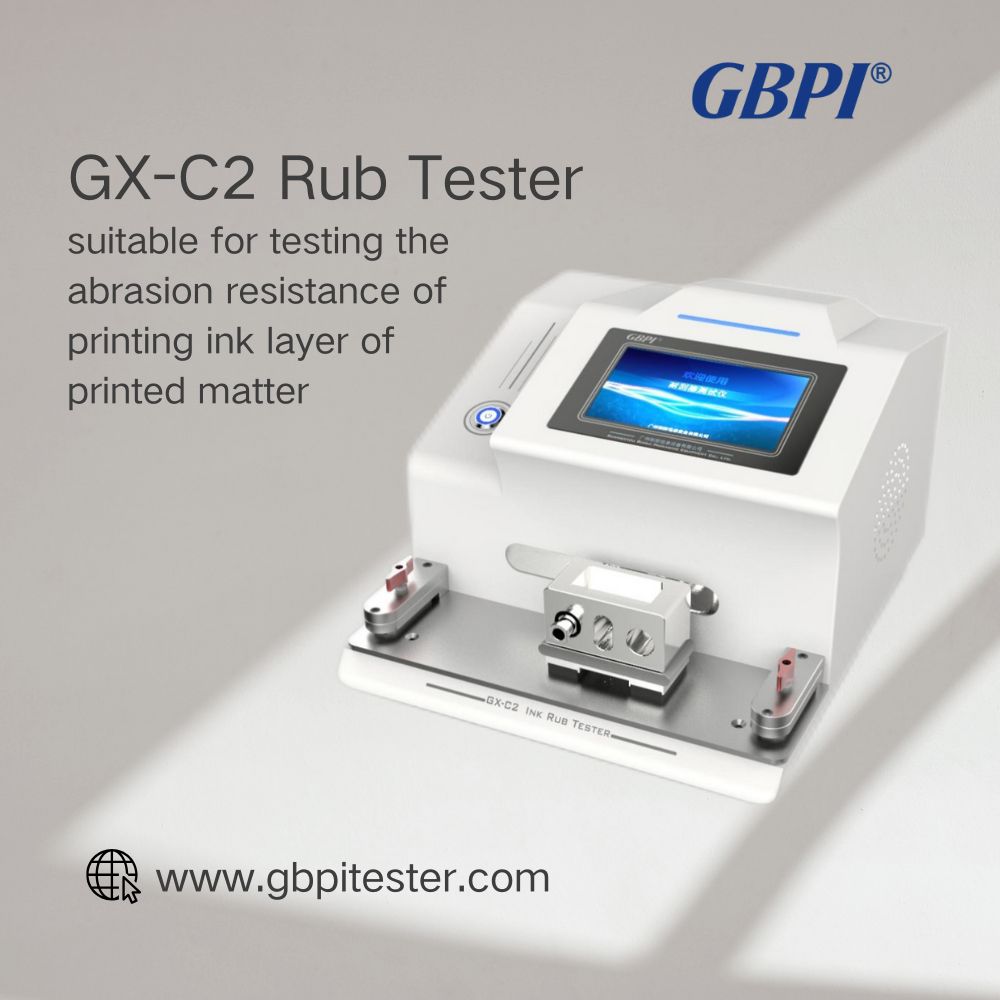 Printing ink rub tester, tape rolling machine, disc peeling tester from GBPI